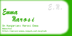 emma marosi business card